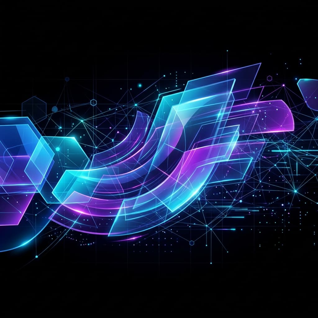 Layered Search Model visual showing hypergradient data layers connecting SEO baseline to AEO clarity